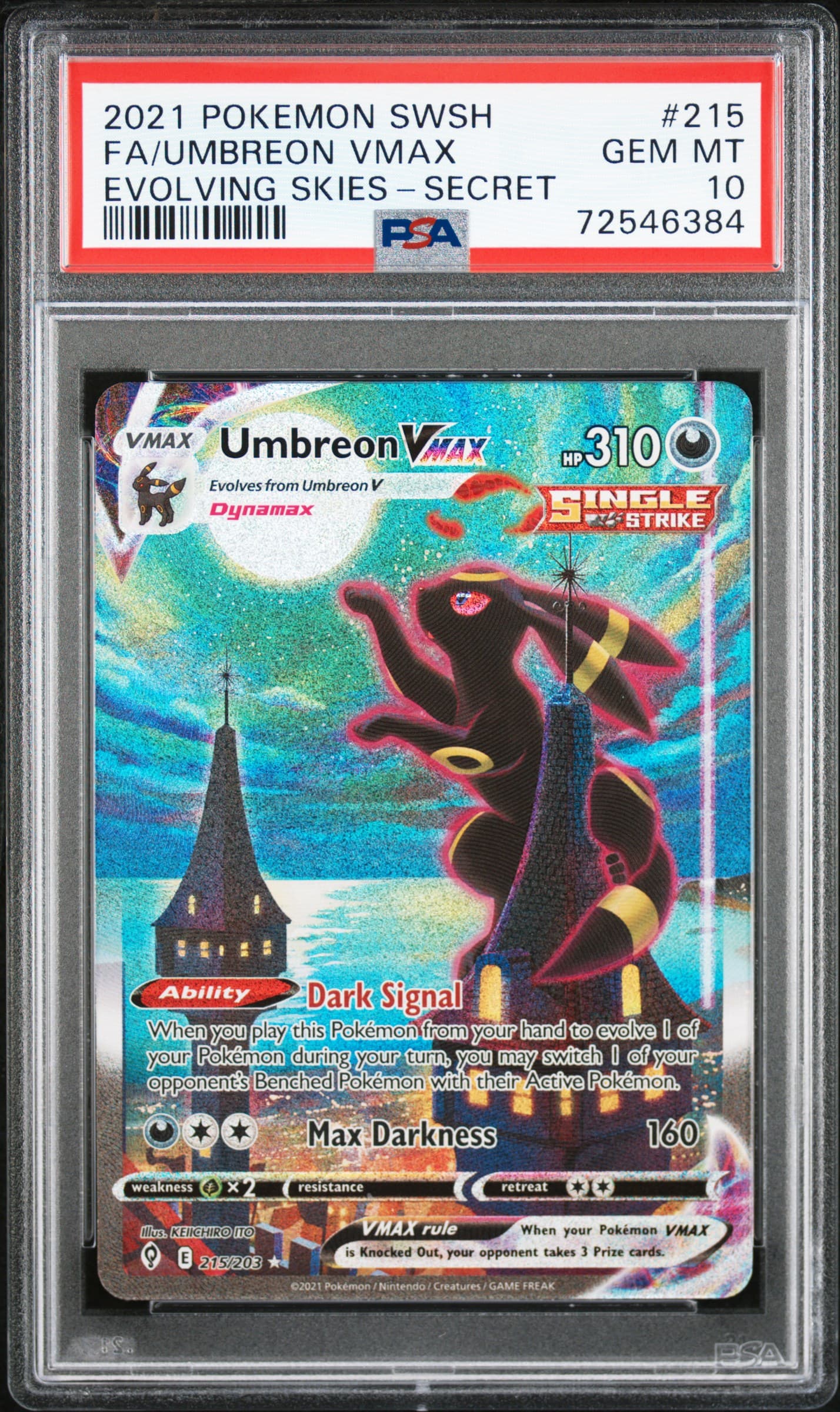 Full Art/Umbreon Vmax · Pokemon Sword & Shield Evolving Skies · #215