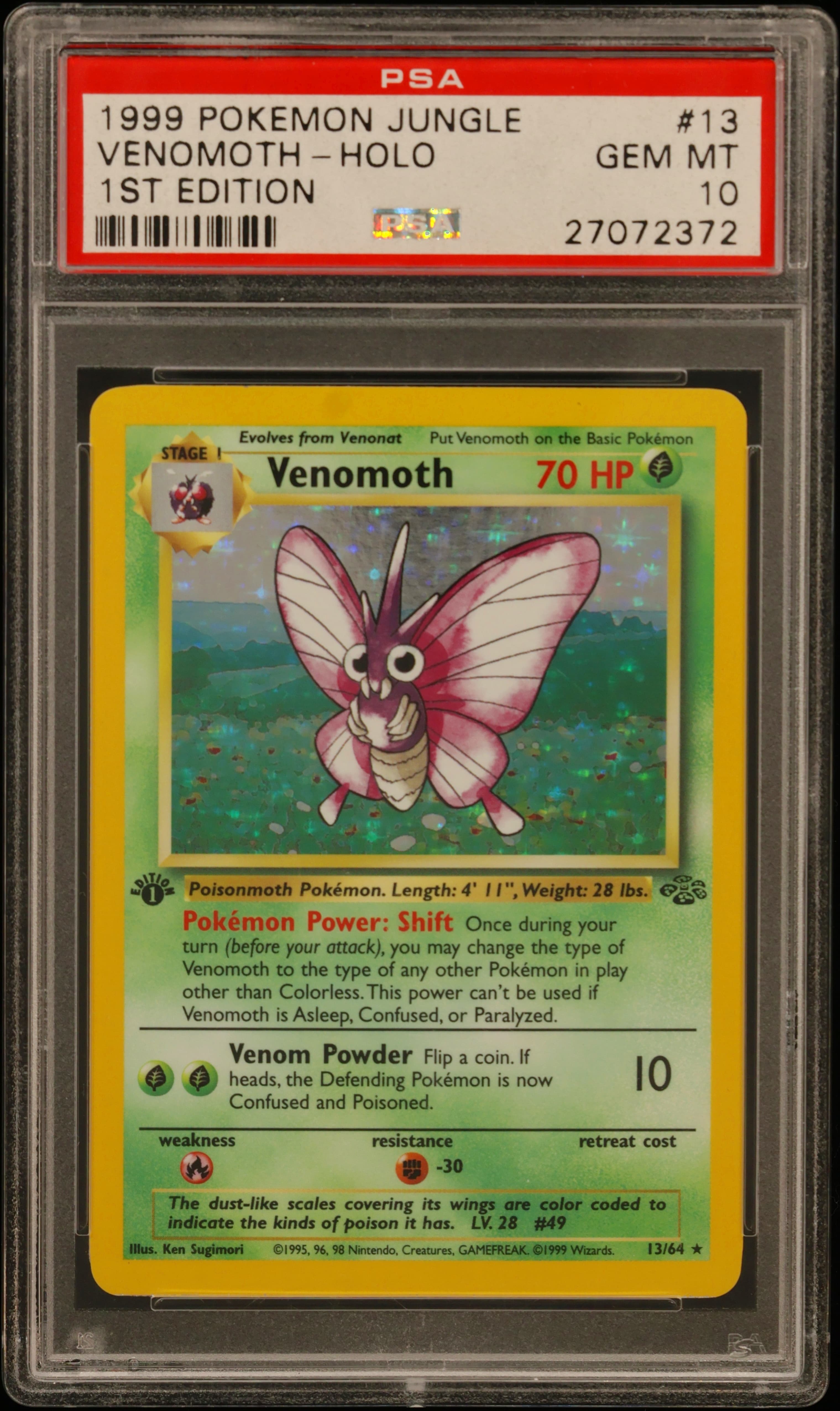 Venomoth-Holo · Pokemon Jungle · #13