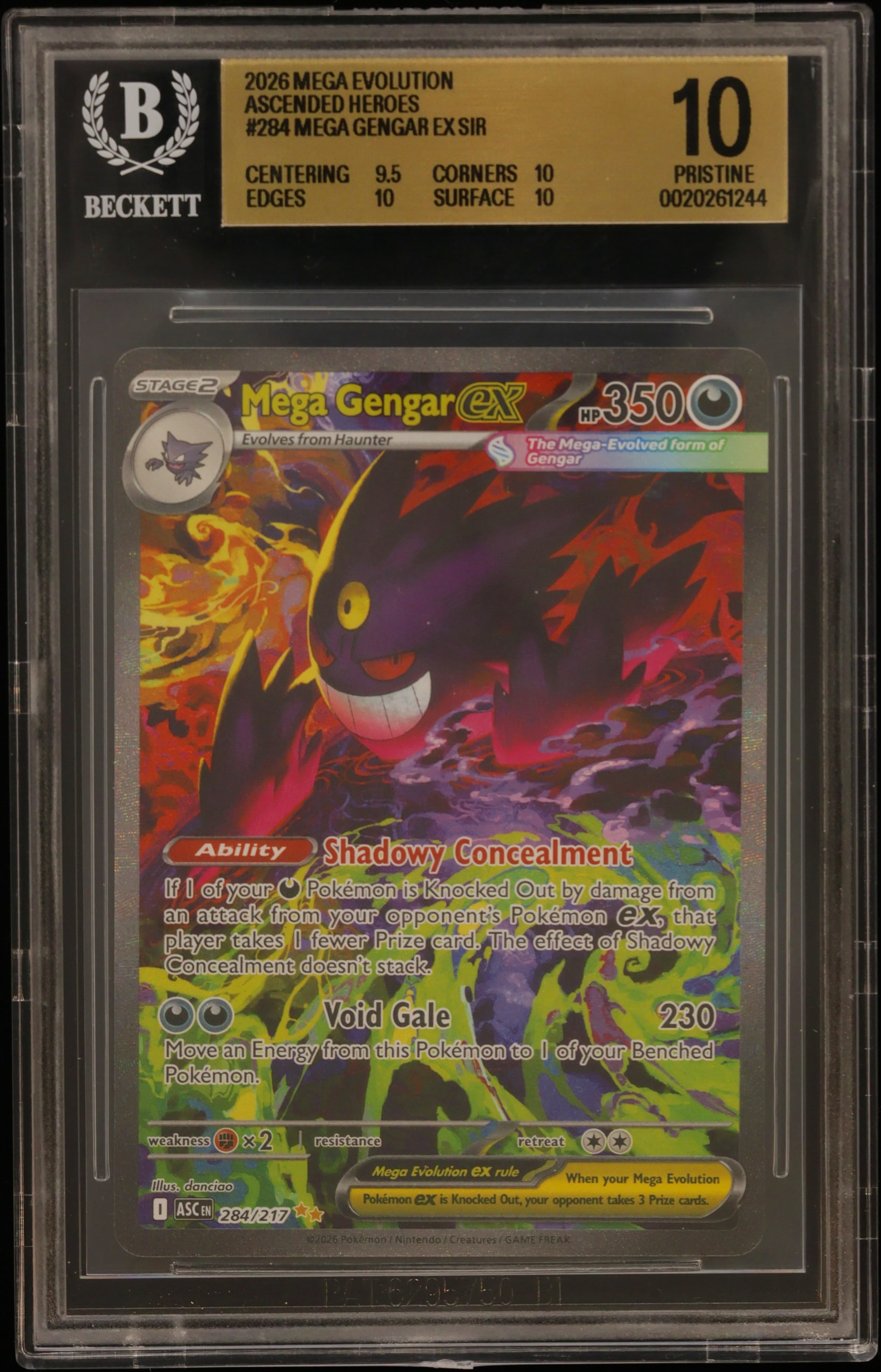 Mega Gengar ex SIR · Pokemon TCG Mega Evolution Ascended Heroes · #284