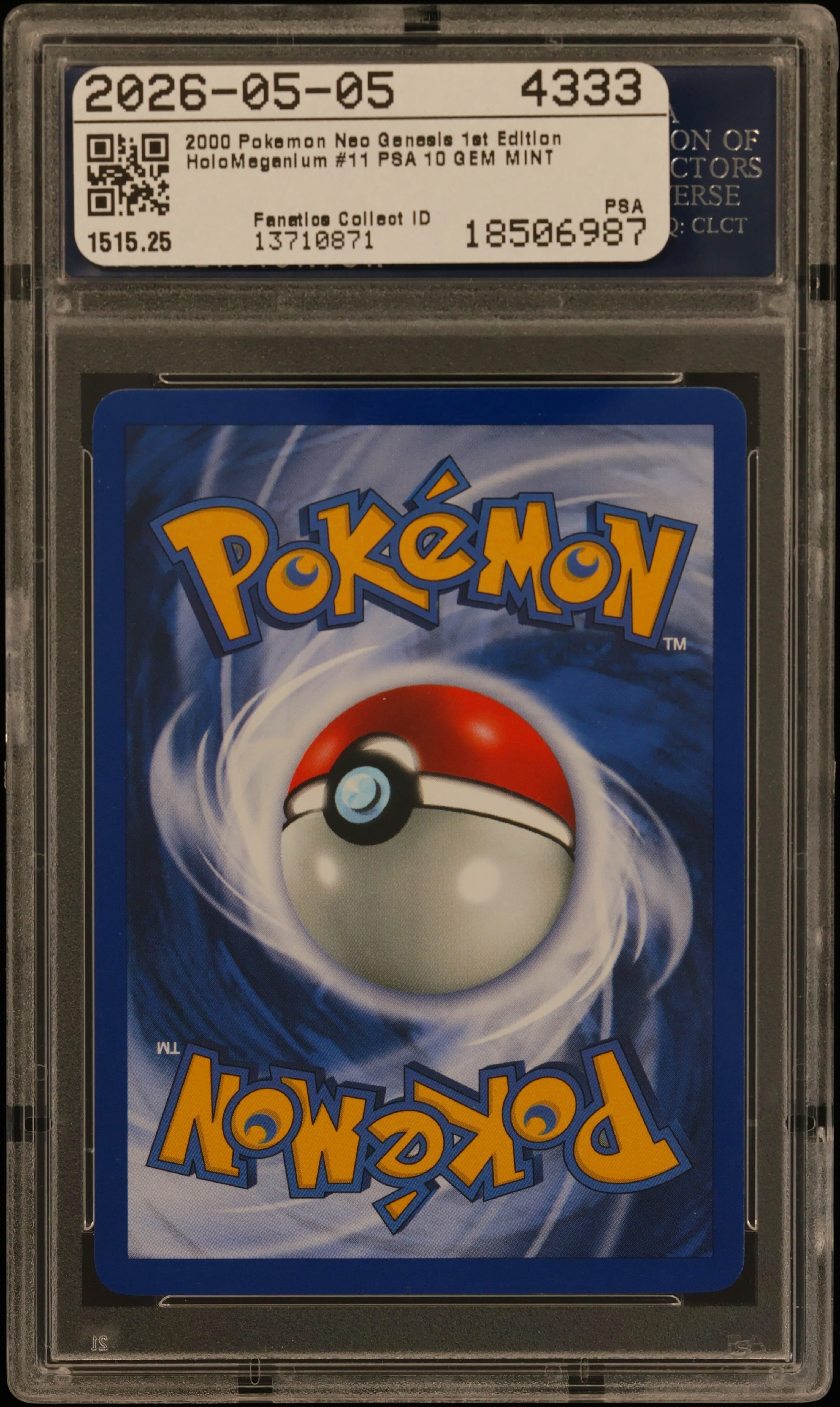 Meganium-Holo · Pokemon Neo Genesis 1st Edition · #11 (back)